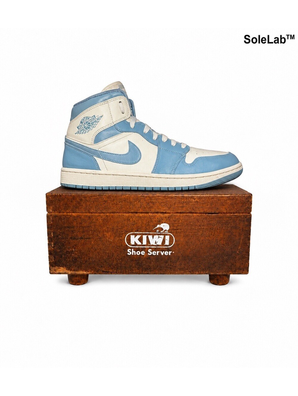 Air Jordan 1 Mid University Blue UNC BQ6472-141 Women’s 12 Men’s 10.5
